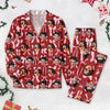 Custom Photo Coquette Bows Christmas Pajamas For Bestie LM32 891987