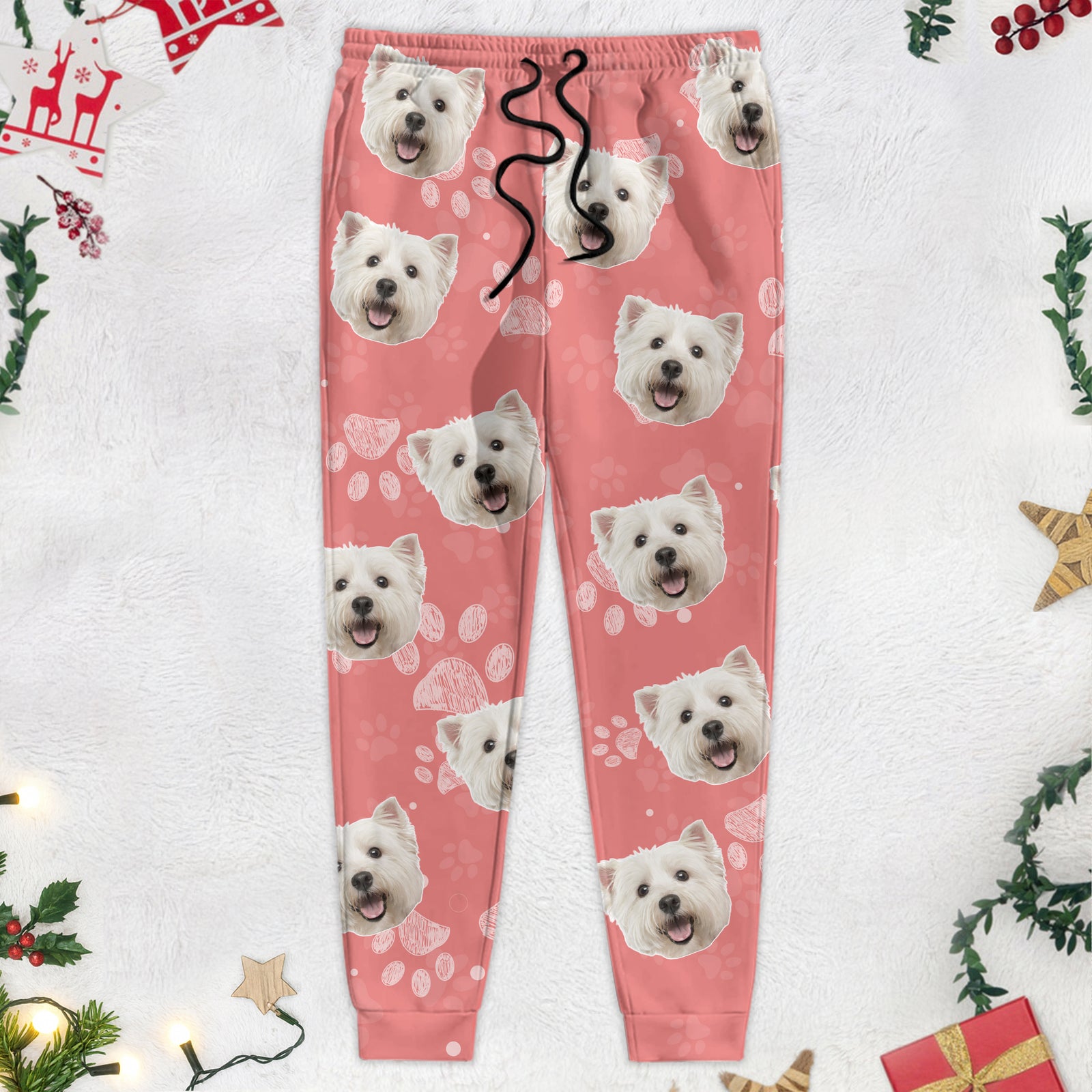Custom Photo Dog Cat Paw Pattern Sweatpants HA75 892612