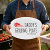 Daddy's Grilling Plate Platter Personalized Gift For Father's Day, BBQ Lovers HO82 894004