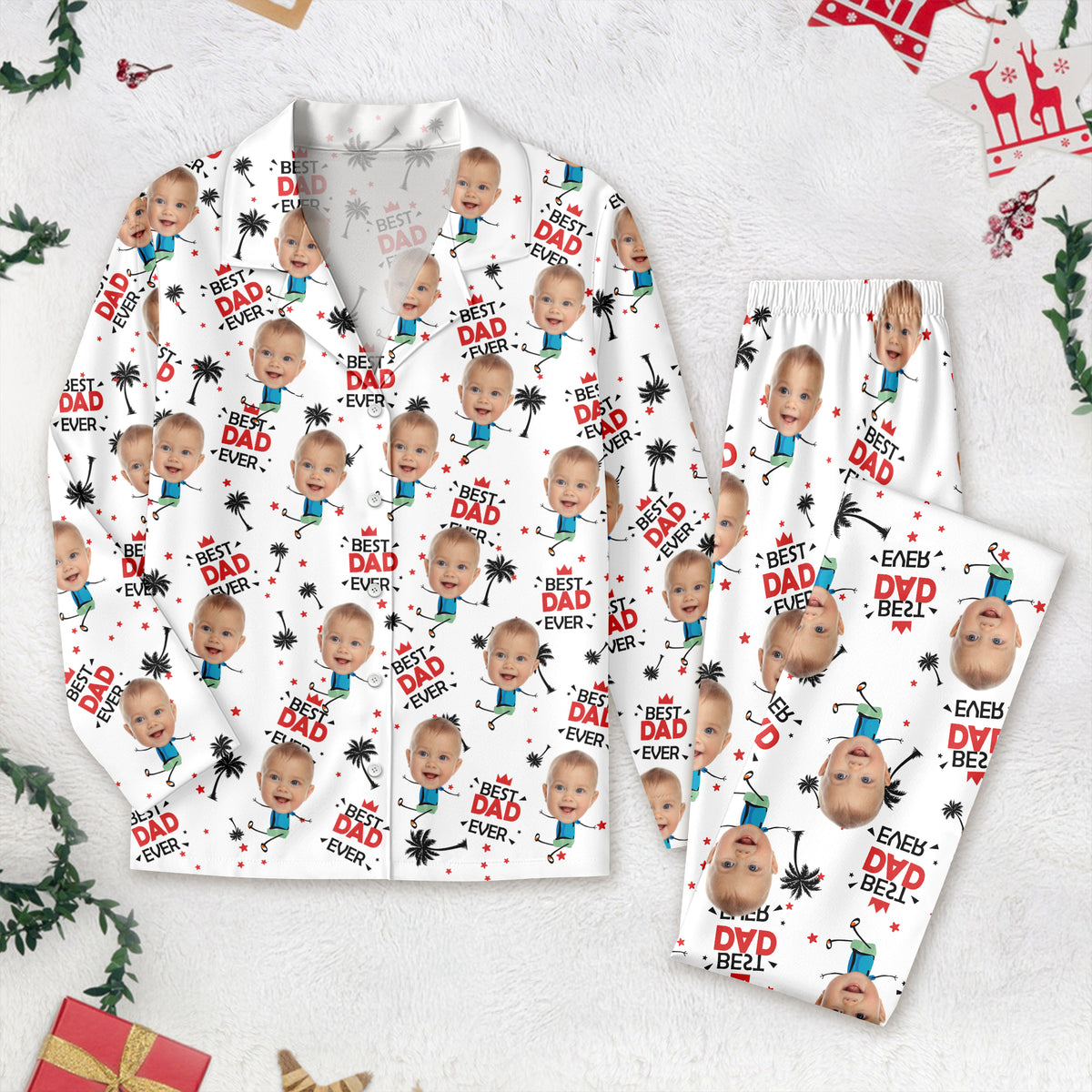 Custom Photo Best Dad Ever Gift For Dad Pajamas TH10 894029