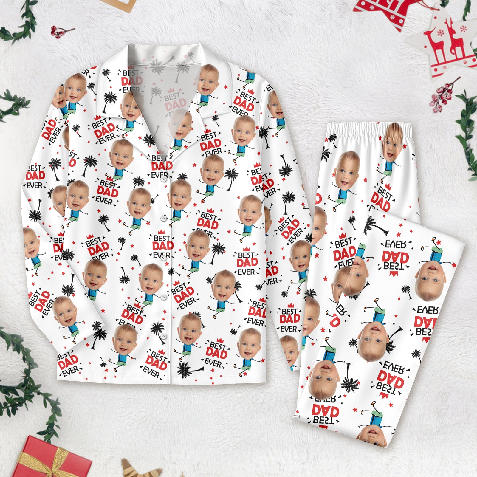 Custom Photo Best Dad Ever Gift For Dad Pajamas TH10 894029