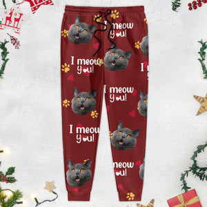 Custom Photo I Woof/Meow You Sweatpants Gift For Pet Lovers HO82 894414