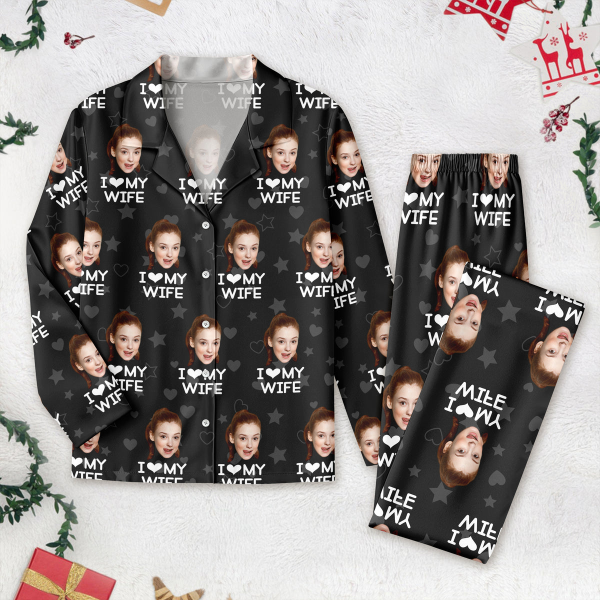 Custom Photo I Love My Girlfriend Boyfriend Pajamas Valentines Gift For Him Her Husband Wife HA75 895042