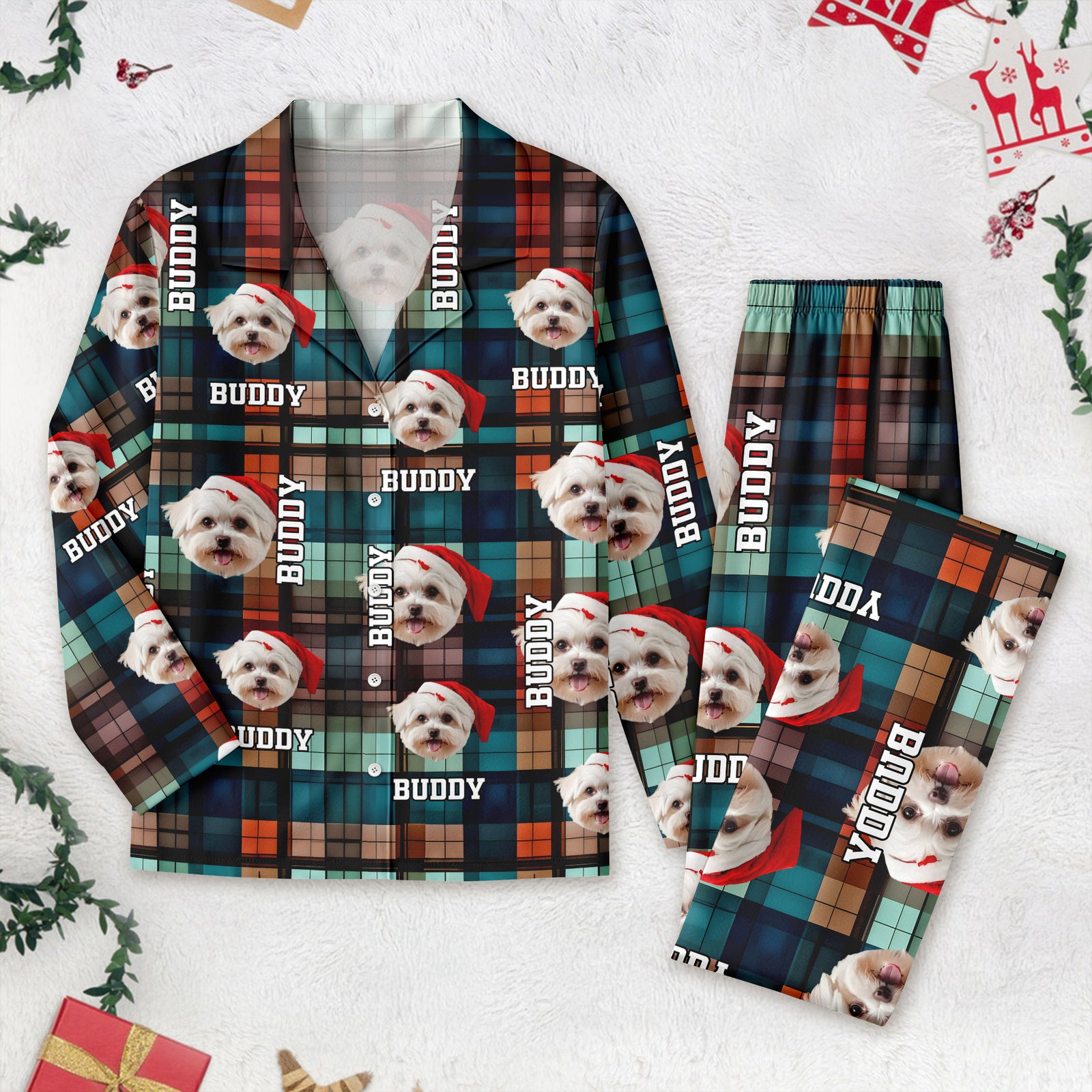 Custom Dog Photo Fluffy Pajamas Gift for Dog Lovers CH07 896268