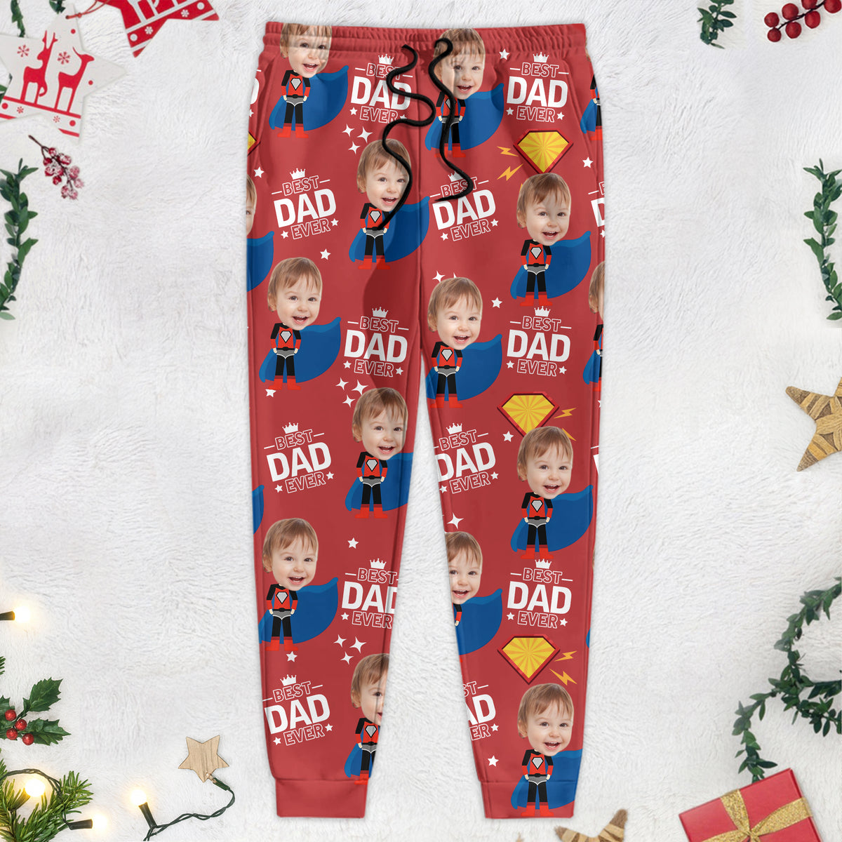 Custom Face Kid Best Mom Ever, Best Dad Ever Sweatpants HA75 897010