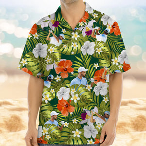 Custom Photo Funny Golfer Face Hawaii Shirt - Personalized Gift for Golfer LM32 897491