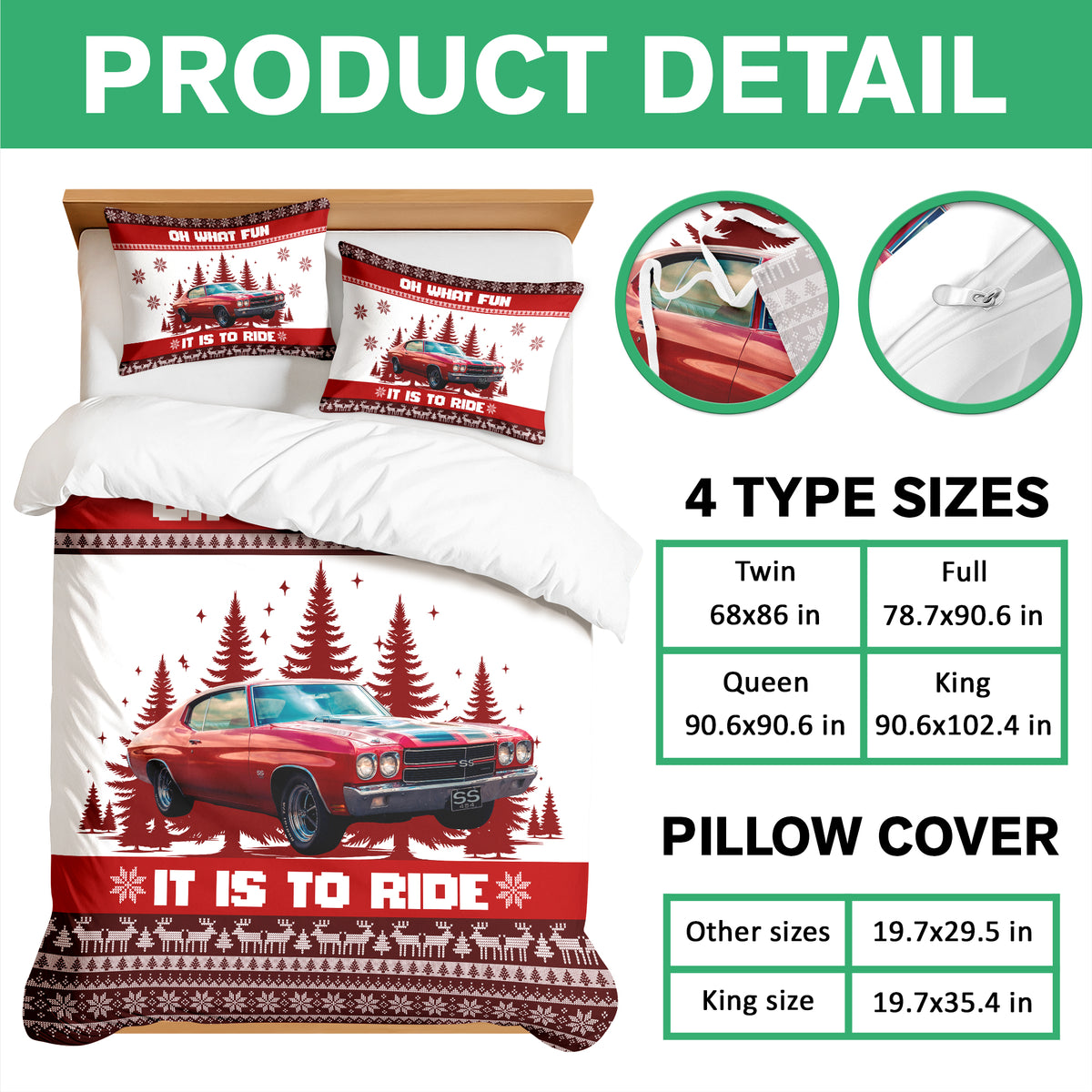 Custom Car Photo Oh What Fun It Is To Ride Quilt Bedding Set For Car Lover CH07 895608