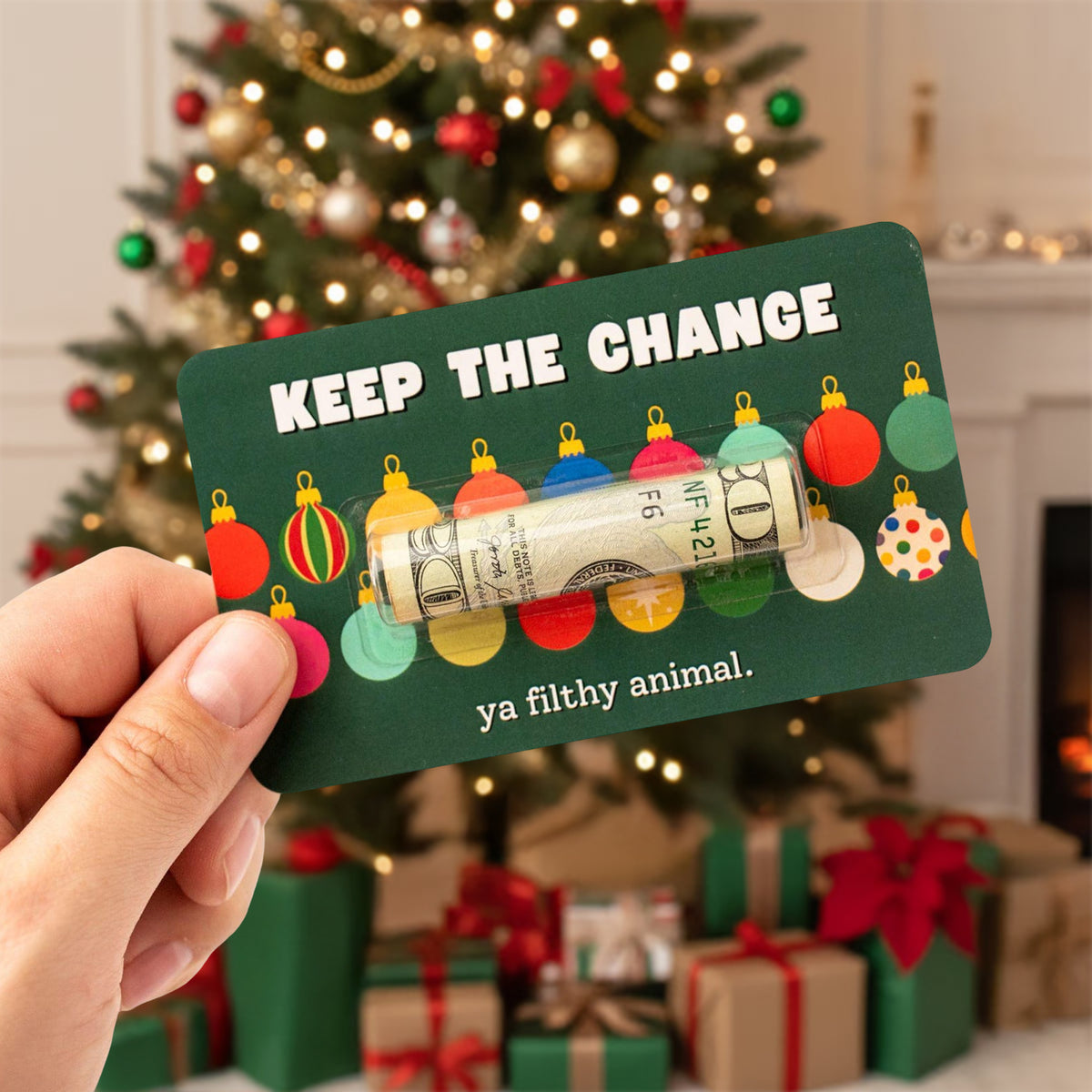 Personalized Funny Gift Merry Christmas Money Holder Card HO82 900542