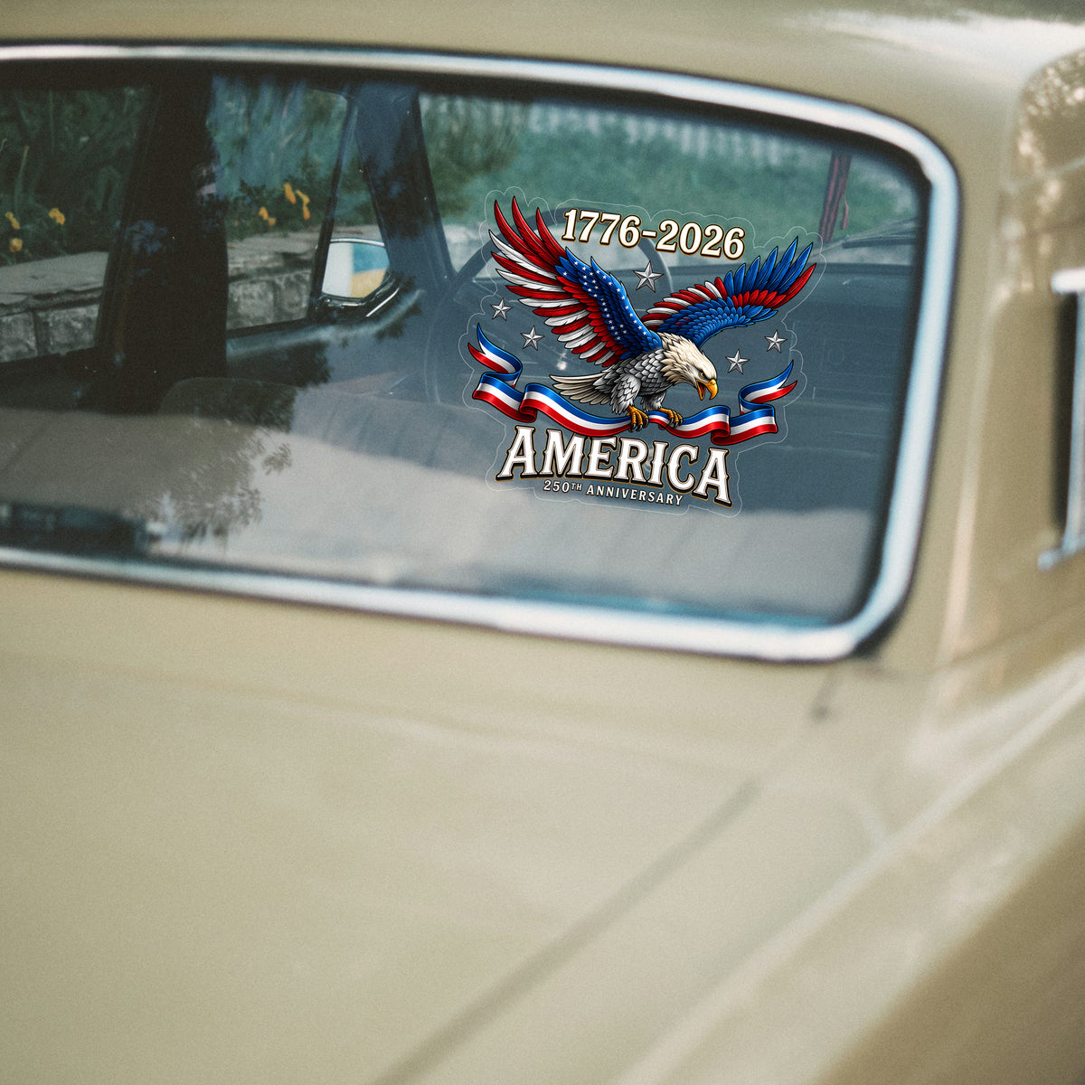 250th Anniversary American 1776-2026 Eagle Car Window Decal Sticker HO82 902780