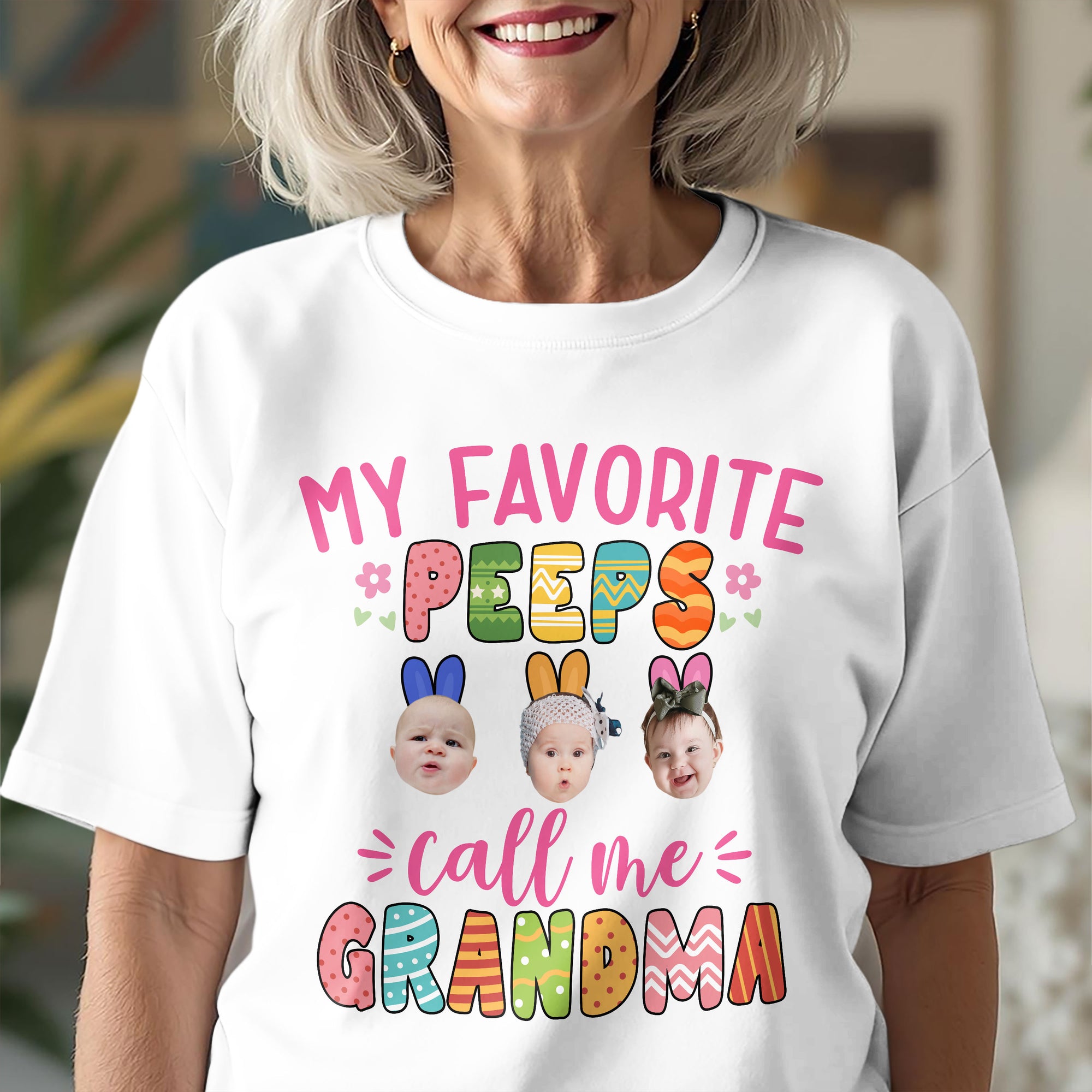 Custom Photo My Favorite People Call Me Grandma For Easter Day Shirt HA75 891946