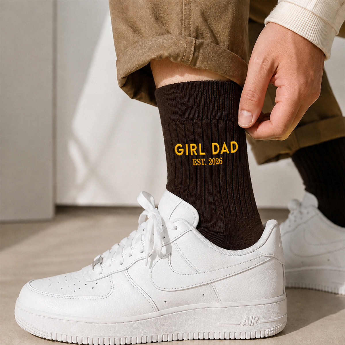 Personalized Girl Dad Embroidered Socks for Dad, Father’s Day Gift from Daughter HO82 903510