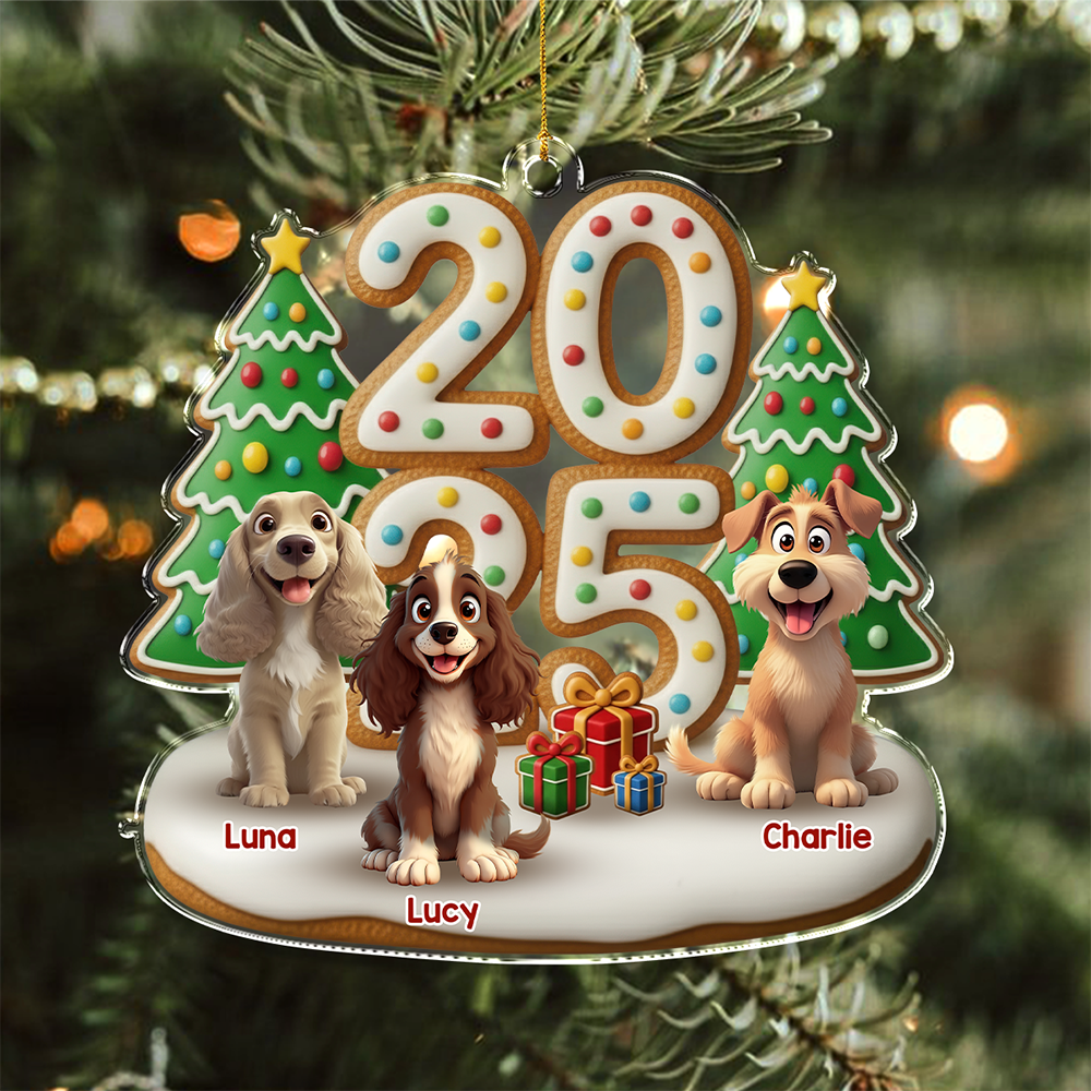 Custom Acrylic Ornament - Personalized Christmas Gifts For Dog Lovers HO82 900458
