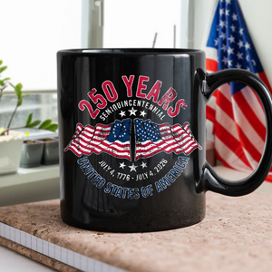 American 250 Years Semiquincentennial – Patriotic Gift 2026 Black Mug LM32 895265