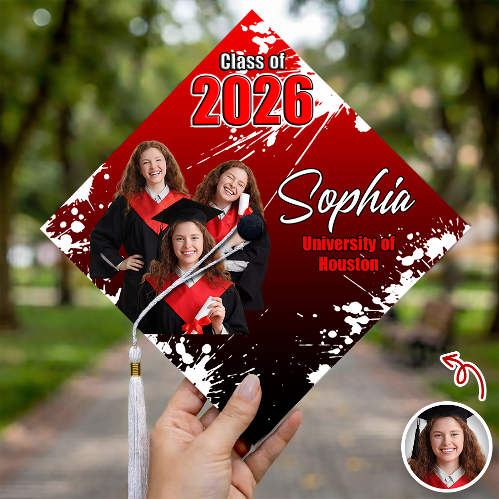 Custom Photo Class Of 2026 Graduation Cap Topper TH10 898963
