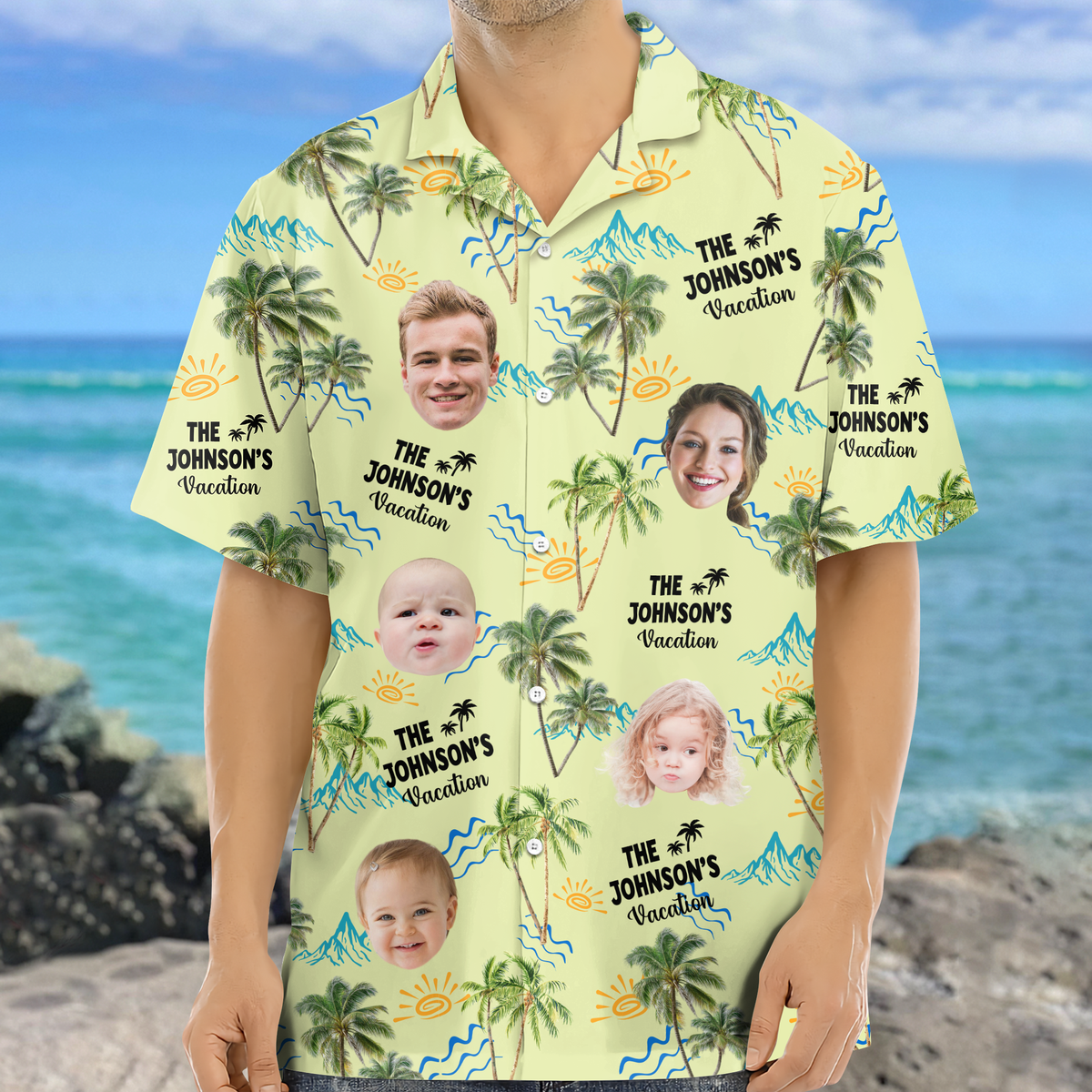 Custom Photo Family Vacation Family Trip - Personalized Hawaiian Shirt LM32 893715
