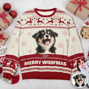 Custom Photo Dog Pawlidays - Personalized Christmas Ugly Sweatshirt CH07 896616
