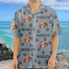 Custom Photo Funny Pet Face Pattern Dog Cat Family Hawaii Shirt HA75 892312