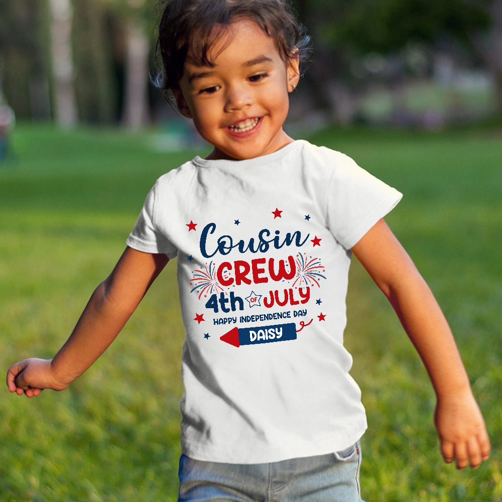 Personalized Kid Name Cousin Crew 4th of July Baby Onesie LM32 893519