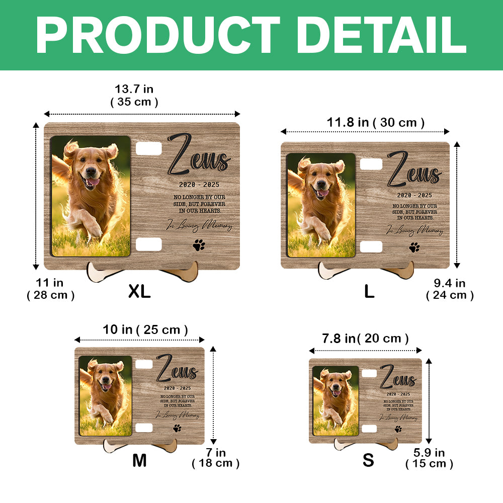 Custom Dog Photo Forever In My Heart Memorial 2-Layers Wooden Collar Sign LM32 893791