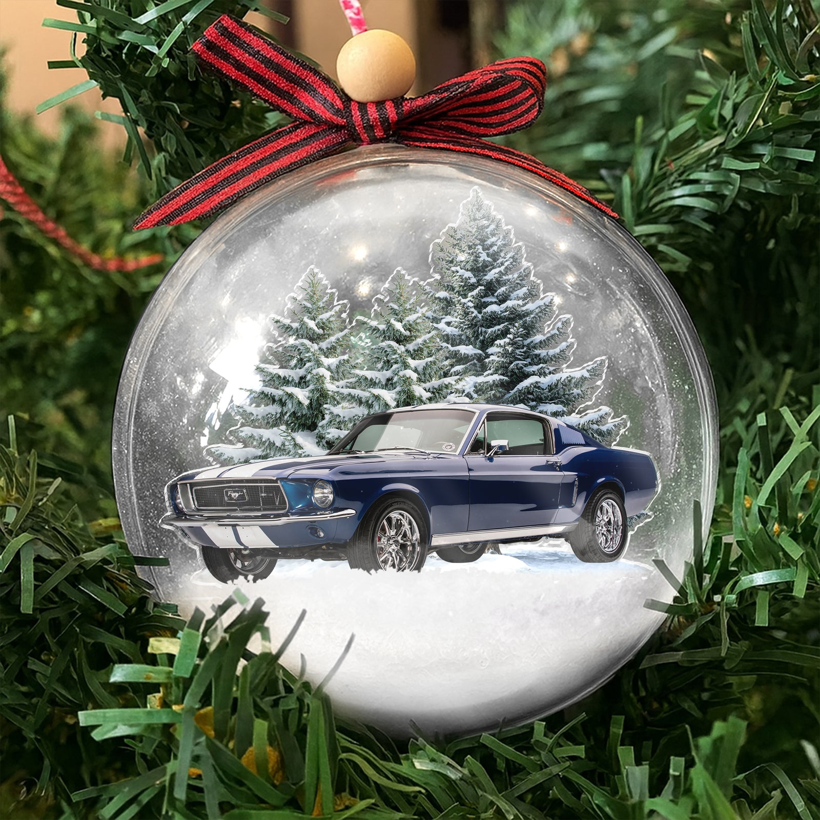 Custom Car Photo Chirtsmas 3D Ball Ornament For Car Lover TH10 896093