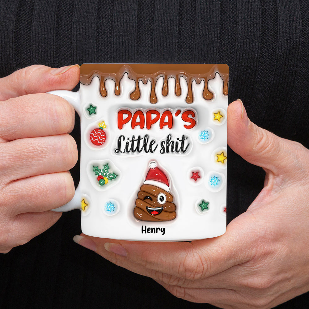 Grandma's Little Shit Personalized 3D Inflated Effect Mug Funny Christmas Gift CH07 896334