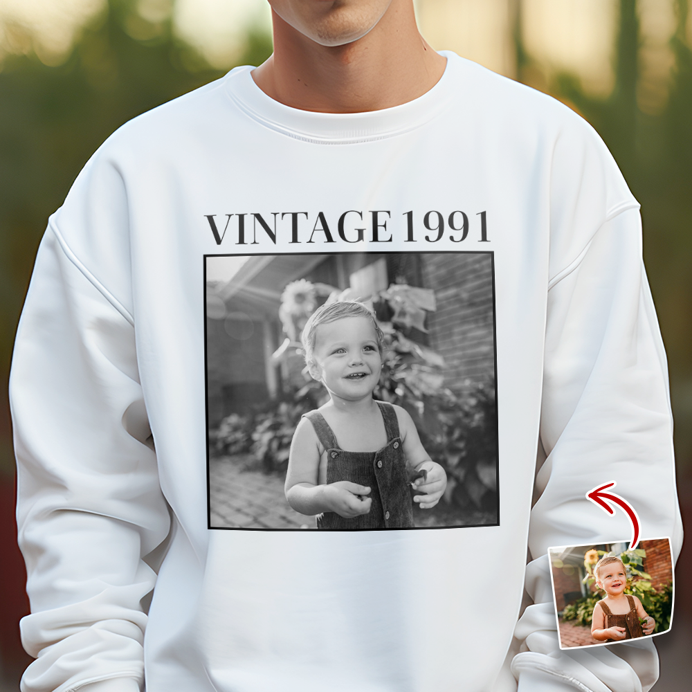 Custom Photo and Year Birthday Vintage Bright Shirt HA75 897506
