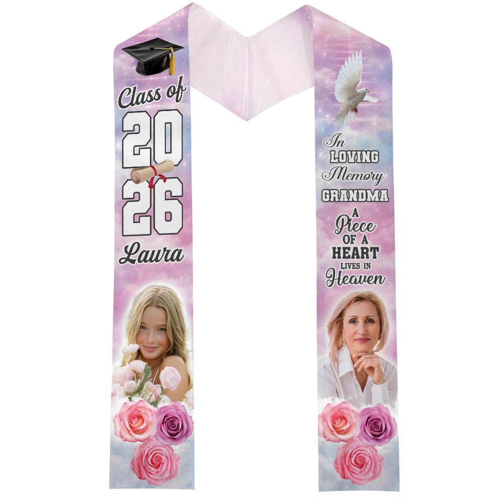 Custom Photo In Loving Memory Graduation Class Of 2026 Stole CH07 910252