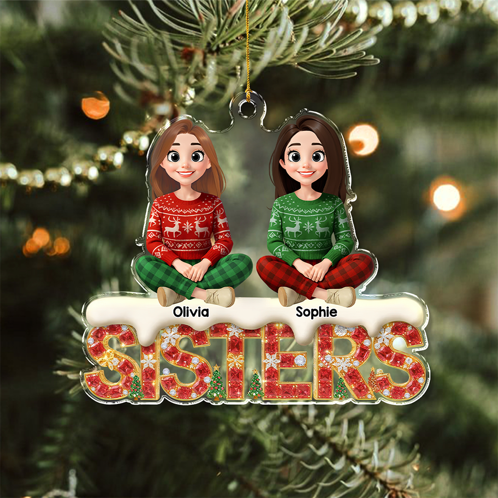 Besties Forever - Personalized Acrylic Ornament LM32 895943