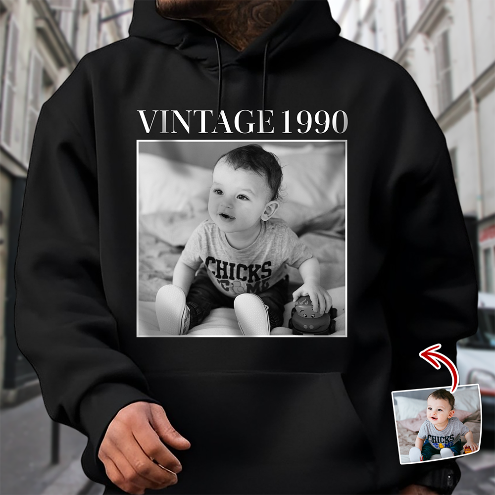 Custom Photo and Year Birthday Vintage Dark Shirt HA75 897504