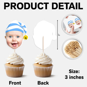 Custom Photo Cute Cupcake Topper Christmas Gift For Family TH10 894749