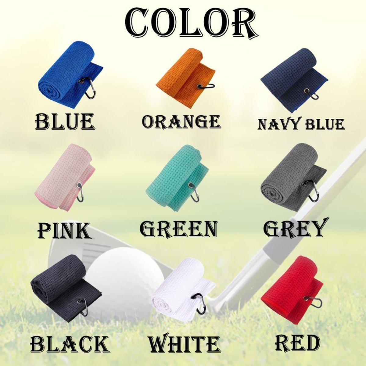 Personalized Embroidered Golf Towel for Golfer, Golf Ball Marker HA75 898636