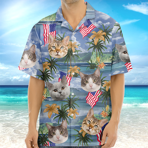 Custom Photo My American Spirit Hawaiian Shirt - Gift For Family Members, Pet Owners, Pet Lovers LM32 893639