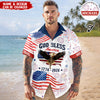 Custom Name Patriotic 250th Anniversary God Bless America Eagle Hawaii Shirt HO82 901200