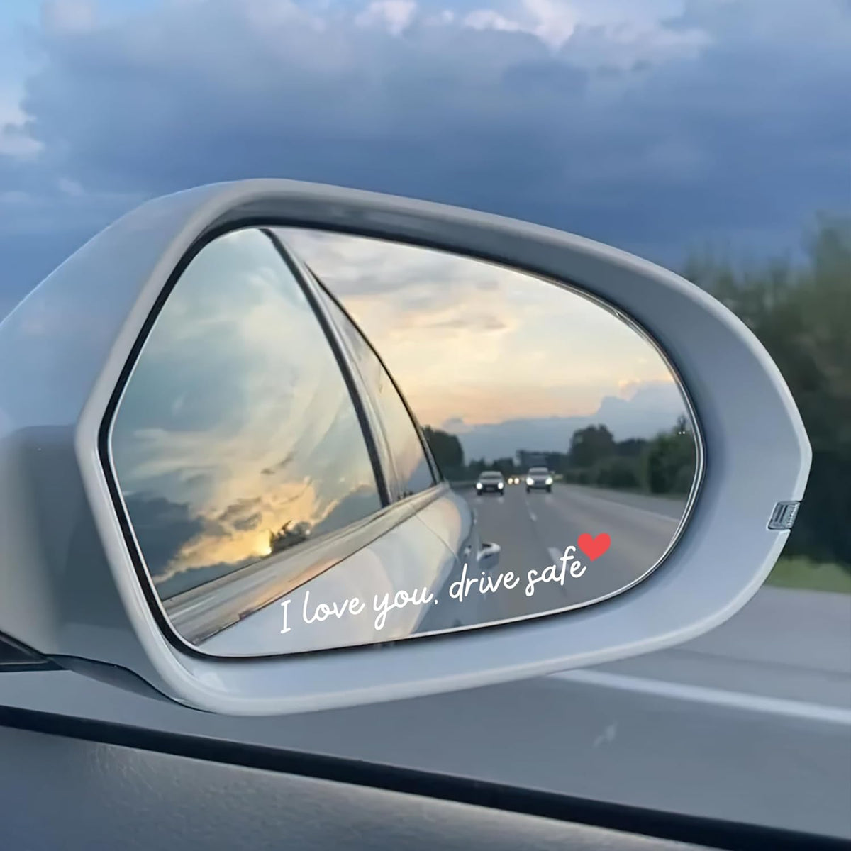 I Love You, Drive Safe Cute Rearview Mirror Car Sticker Gift For Your Lover LM32 897453