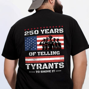 250 Years USA 250th Anniversary America Celebration Back Side Dark Shirt CH07 896740
