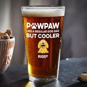 Custom Photo Pawther Like A Regular Dog Dad But Cooler Beer Glass LM32 893565
