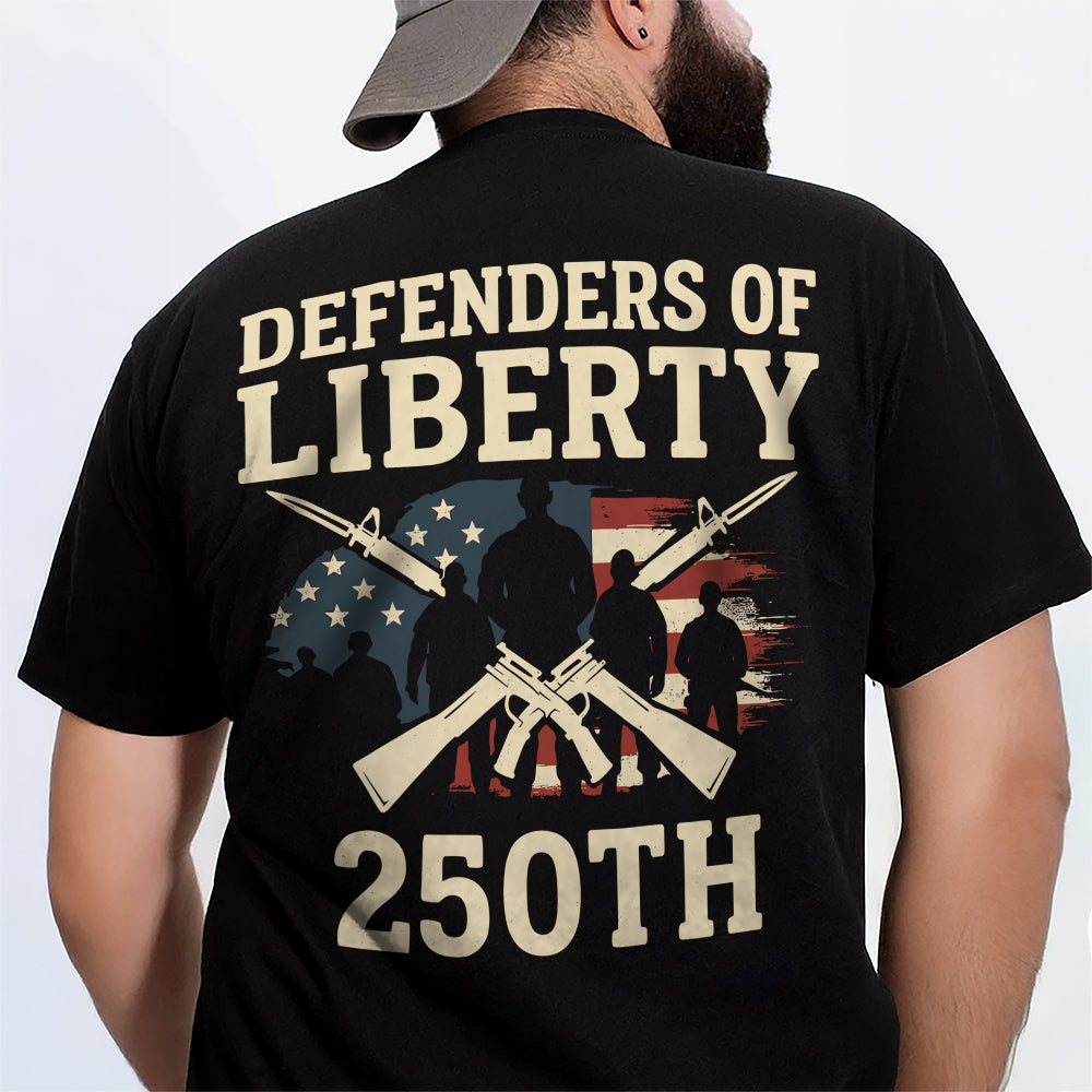 Defenders Of Liberty 250th Anniversary USA Back Side Dark Shirt HA75 897294