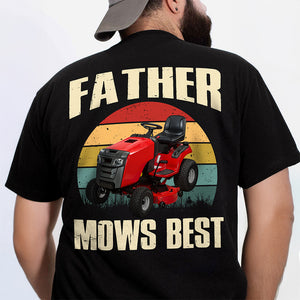 Custom Photo Father Mows Best Retro Backside Shirt LM32 893635