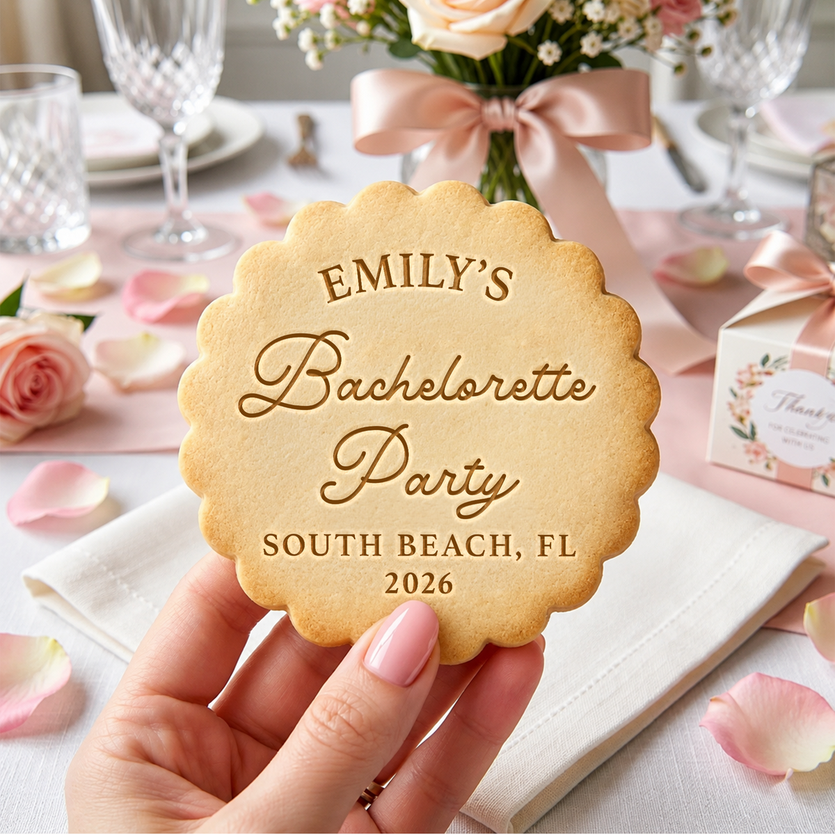 Personalized Cookie Stamp Bachelorette Party, Bridal Party Gift Custom Party Favors HA75 921826