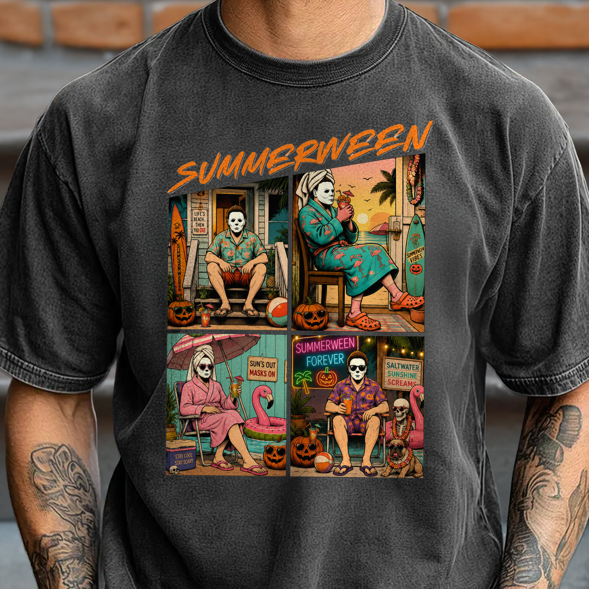 Funny Summerween Comfort Shirt - Spooky Summer Beach Vacation Shirt Gift LM32 669477