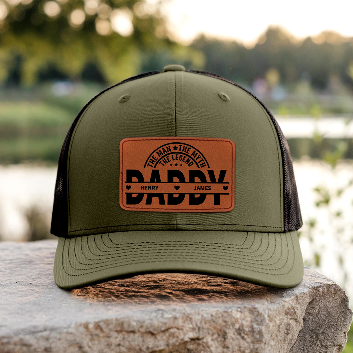 Personalized The Man The Myth The Legend Cool Dad Leather Patch LM32 893621