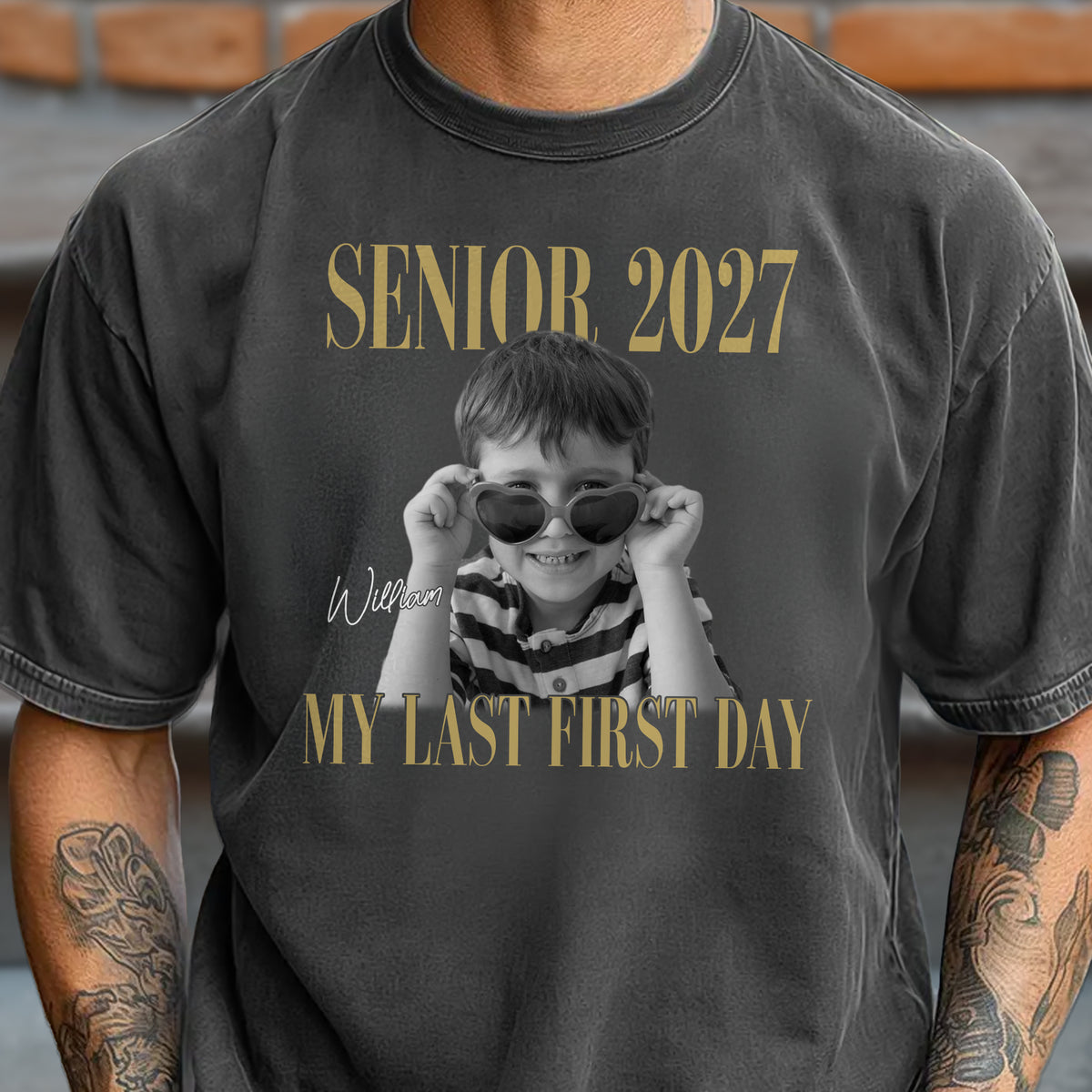Custom Photo Senior 2027 My Last First Day Comfort Shirt - Personalized Back to School Gift HA75 922058