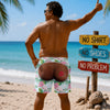 Custom Funny Men Swim Beach Short, Personalized Birthday Gifts For Husband, Son, Grandson, Brother, Grandpa, Dad, Yourself - Rear View Approved HO82 903108