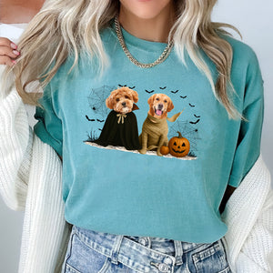 Custom Photo Gothic Halloween Comfort Shirt For Dog Lover TH10 896081