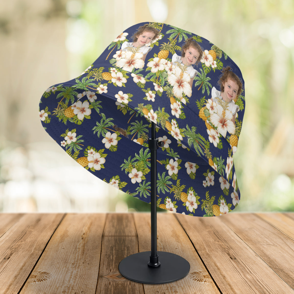 Custom Human Photo Tropical Vibe Family Bucket Hat HA75 892594