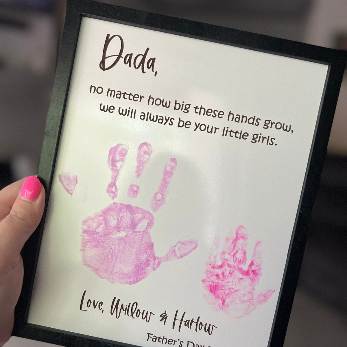 Custom DIY Wooden Always Be Daddy's Buddy - Father's Day Handprint Sign Gift LM32 668997