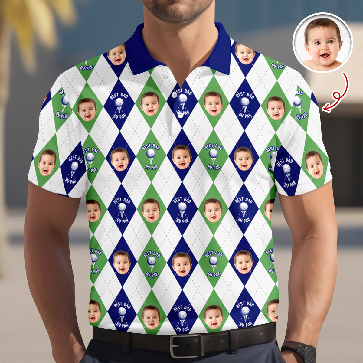 Custom Photo Golf Dad Polo Gift For Golfer HO82 901100