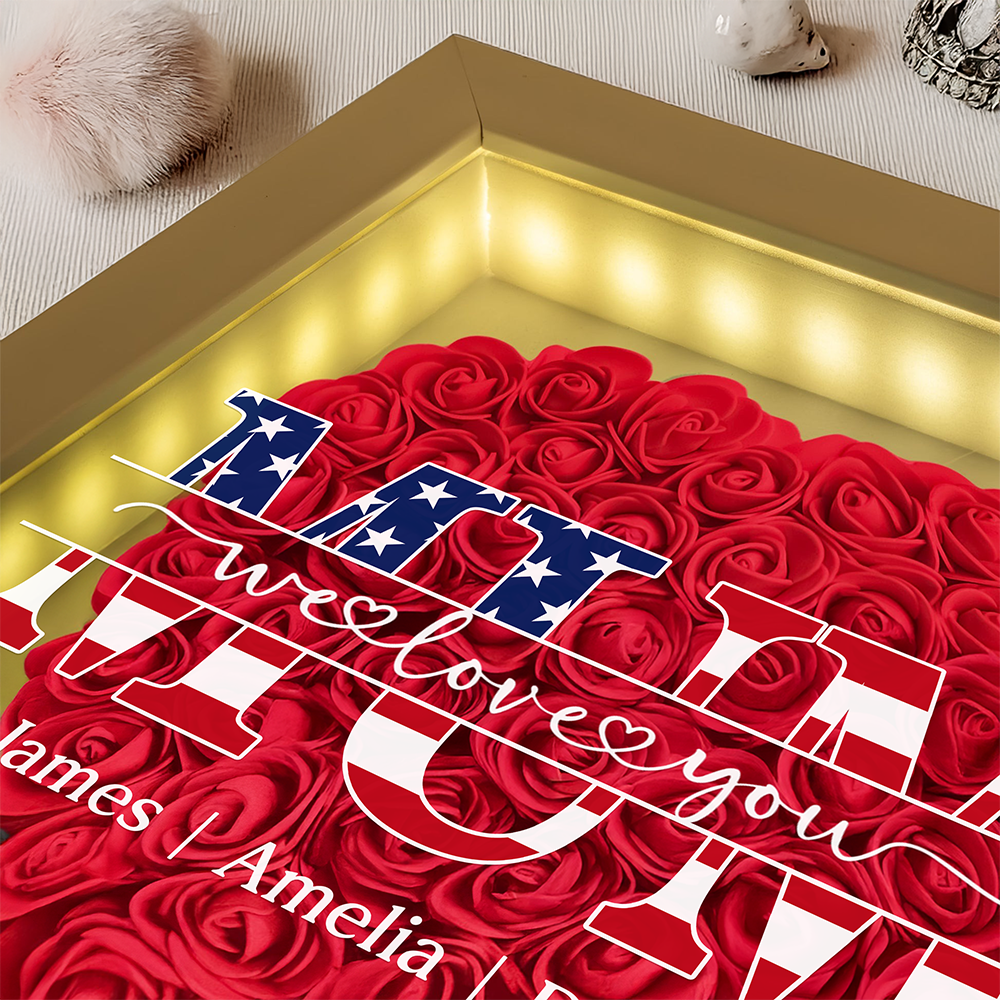 We Love You Mom Personalized Flower Shadow Box HA75 920394