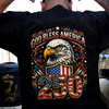 Patriotic God Bless America Dark Shirt 250th Anniversary of America Back Shirt CH07 910966