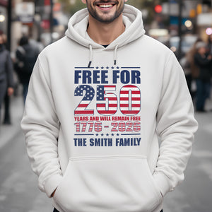 Custom Family Name Free For 250 Years Independence Day Patriotic Bright Shirt LM32 895181